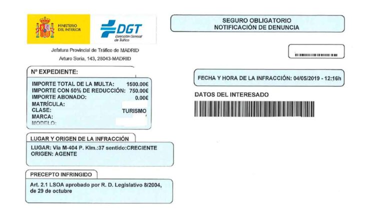 Hay distintas opciones una vez que se ha recibido la multa.